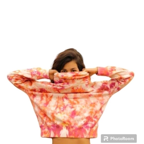 Anthropologie Pink and Orange Tie-Dye Top - Picture 4 of 4